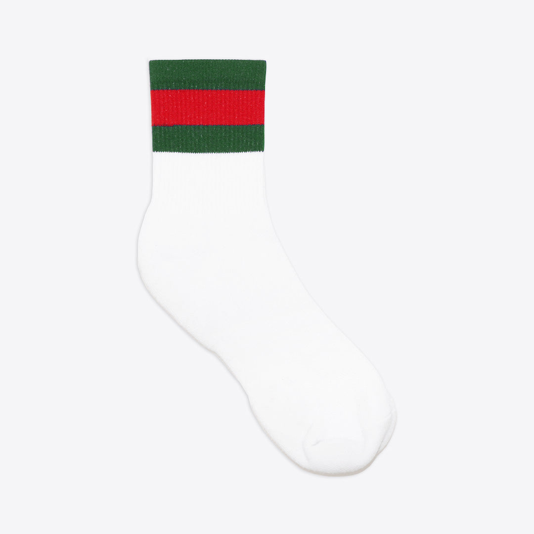 Web stripe stretch cotton socks