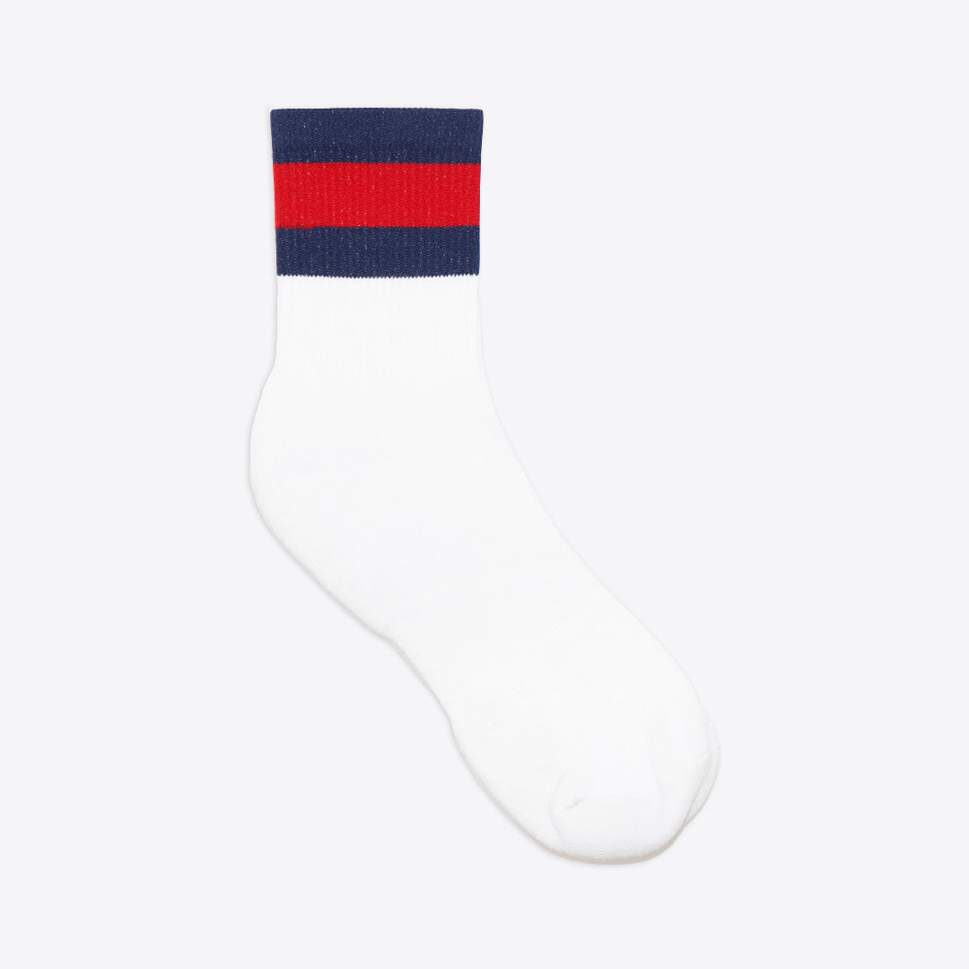 Web stripe stretch cotton socks