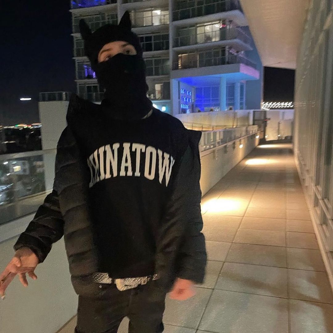 Devil Horns Ear Ski Mask Black Balaclava