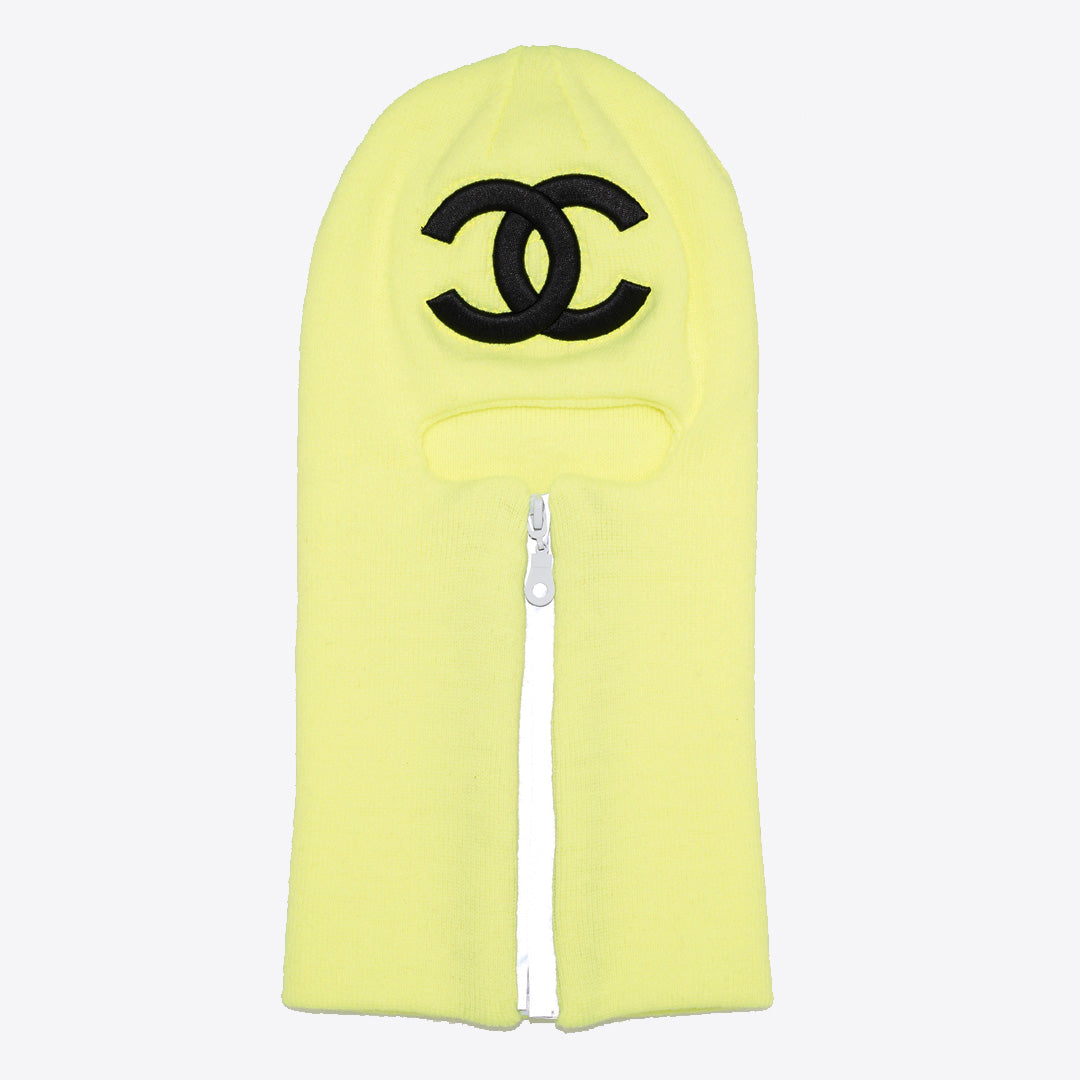 CC Zip Up Ski Mask Neon Yellow