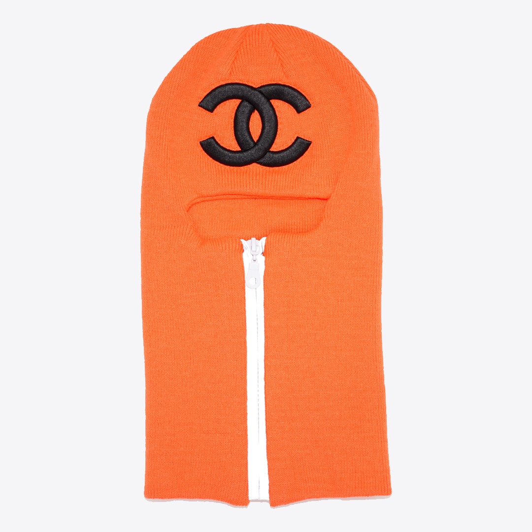 CC Zip Up Ski Mask Neon Orange